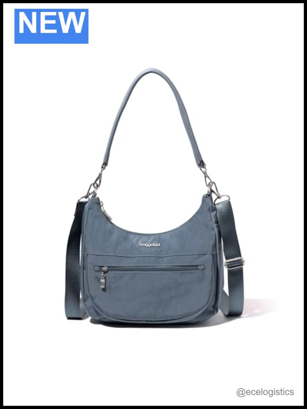 Water-Resistant Nylon Convertible Shoulder Crossbody Bag with Phone Pocket